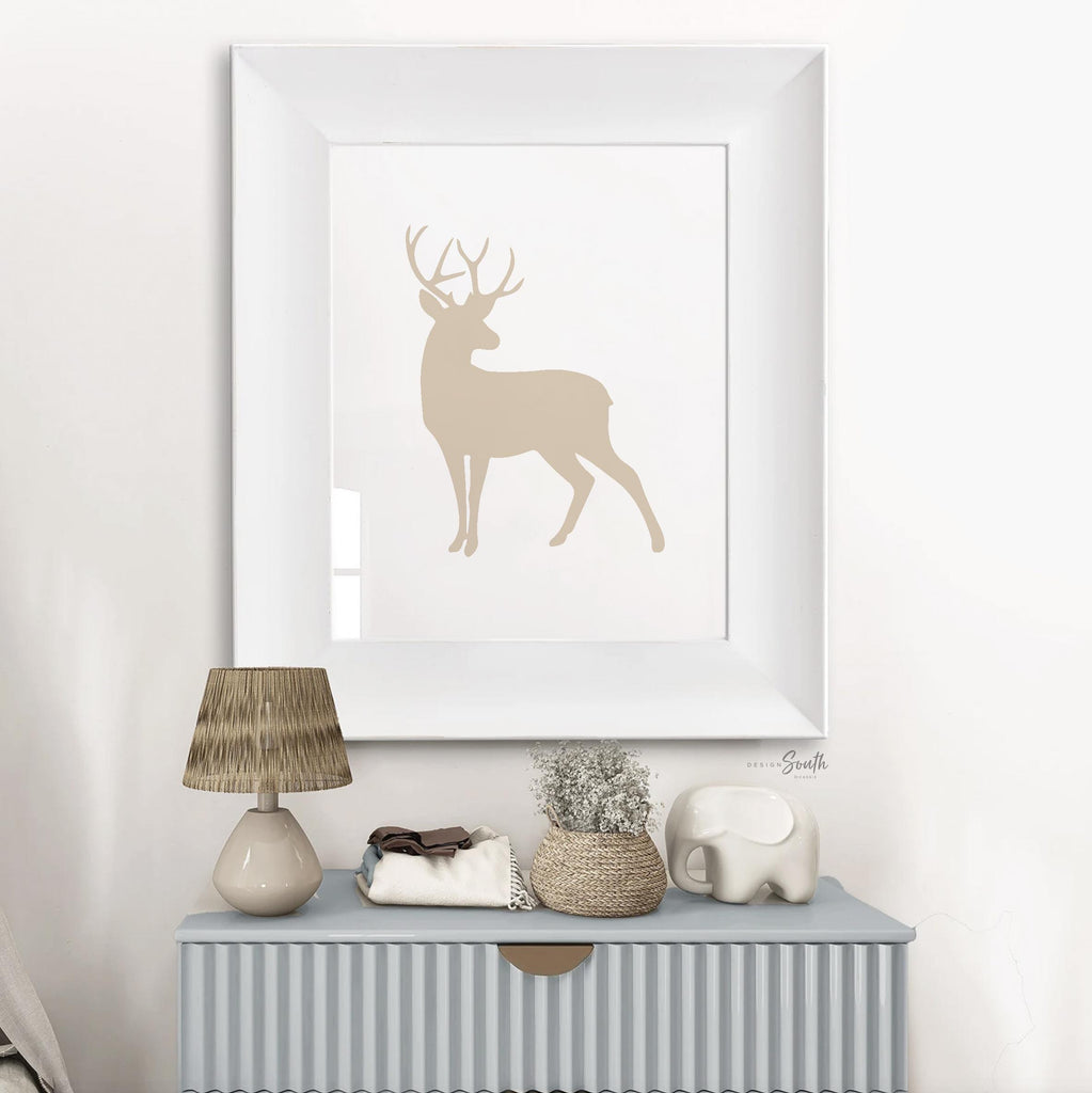 Deer nursery decor, deer wall art, deer antler decor, boy deer nursery decor, deer pictures, baby boy deer, deer antler art, hunting bedroom
