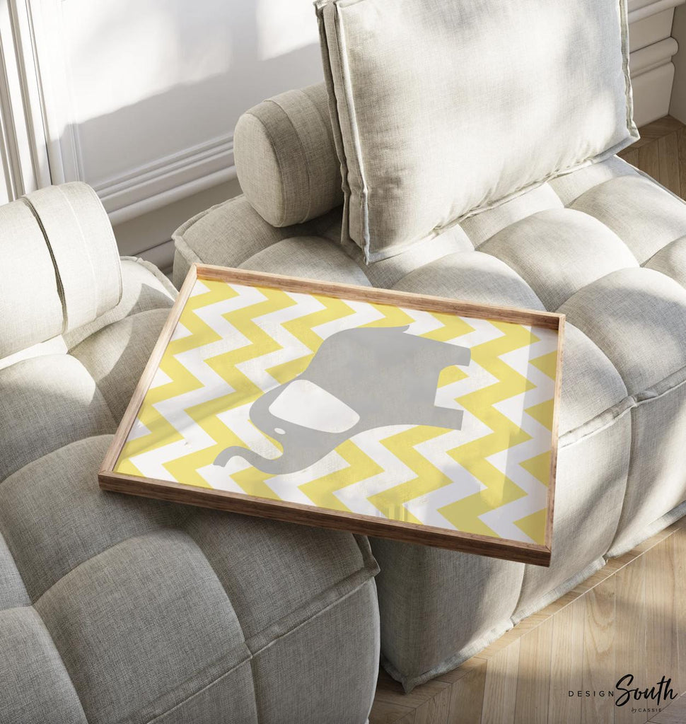 Unisex nursery decor, elephant nursery, yellow and gray nursery decor, gender neutral nursery decor, yellow elephants, you are my sunshine