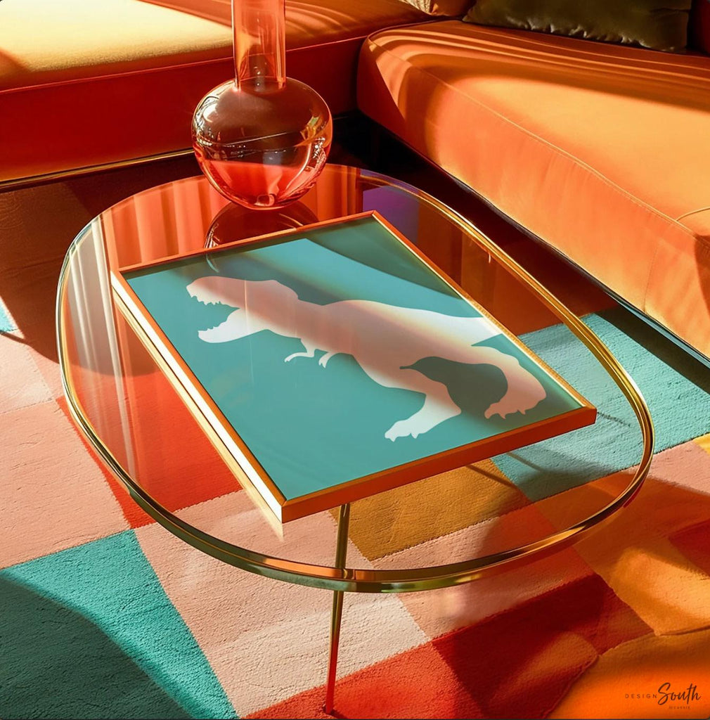 Dinosaur posters for kids and toddlers featuring a playful, retro-themed design. This wall art set includes different types of dinosaurs, perfect for a children&#39;s bedroom, playroom, or nursery. Vibrant colors and fun illustrations create an educational and decorative touch for any dinosaur-themed space. Ideal gift idea for dino-loving toddlers, helping spark their imagination and love for prehistoric creatures.