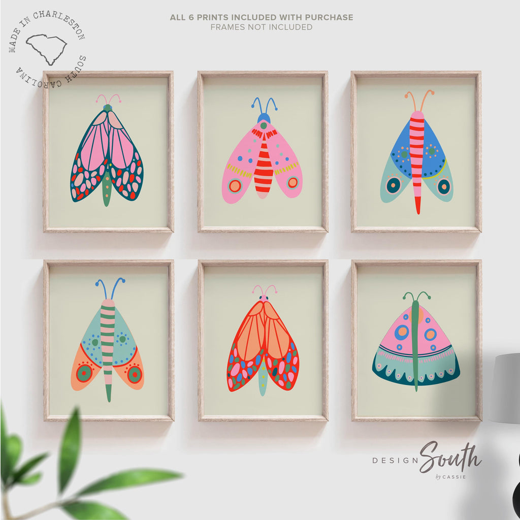 Retro nursery wall art set, colorful terrazzo pattern prints, unisex kids room decor, vibrant modern baby artwork, fun quirky wall set