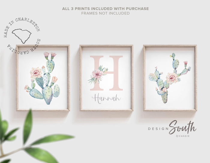 Succulent wall art print, mauve bathroom decor, ideas for bathroom decorating, cactus blooms theme, mauve bathroom art for adult or children
