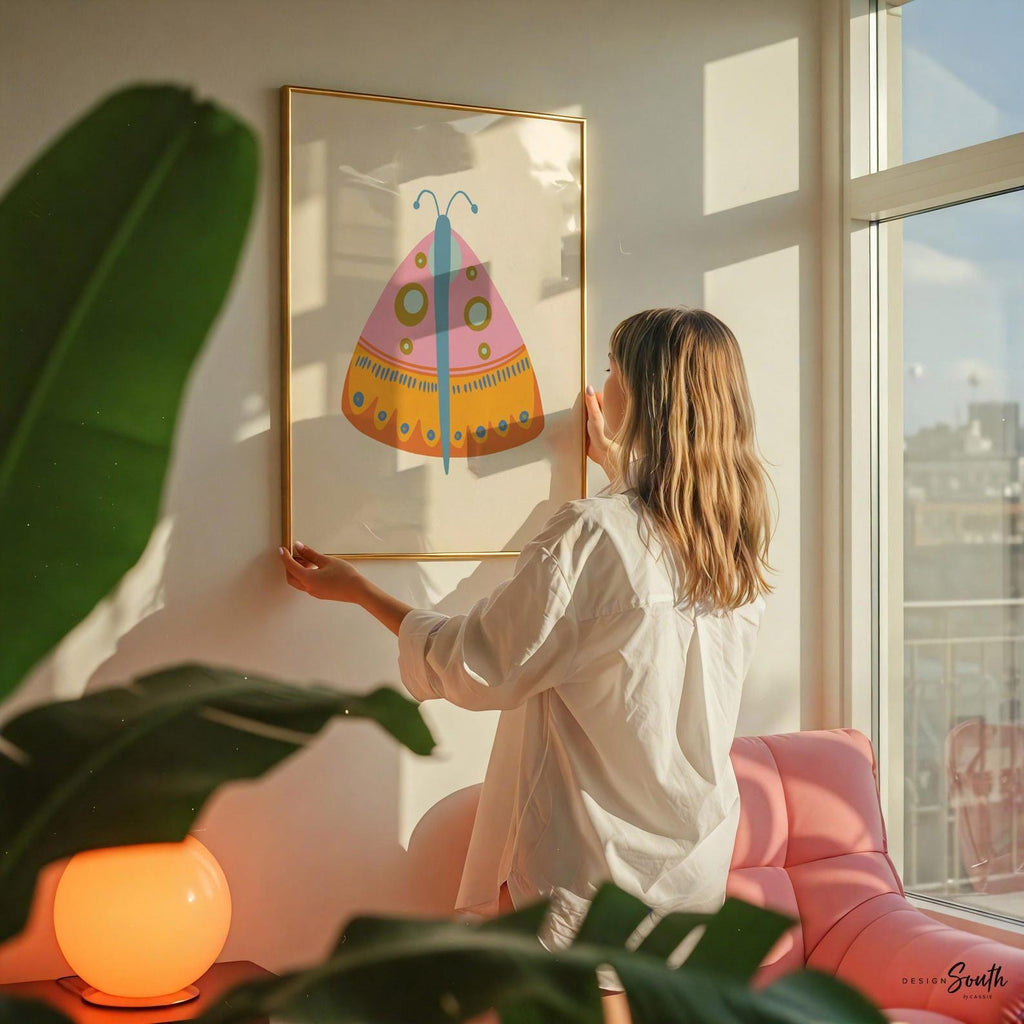 Butterfly Wall Art Set: Modern Colorful Kids Room Decor