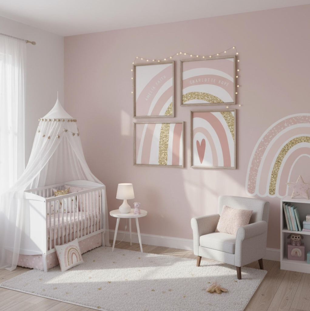 Pink gold sisters room art, wall art for twin girls, personalized names girl sign sisters, pink gold sister art, pink gold sister wall decor