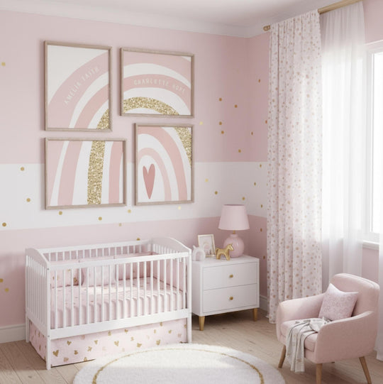 Pink gold sisters room art, wall art for twin girls, personalized names girl sign sisters, pink gold sister art, pink gold sister wall decor