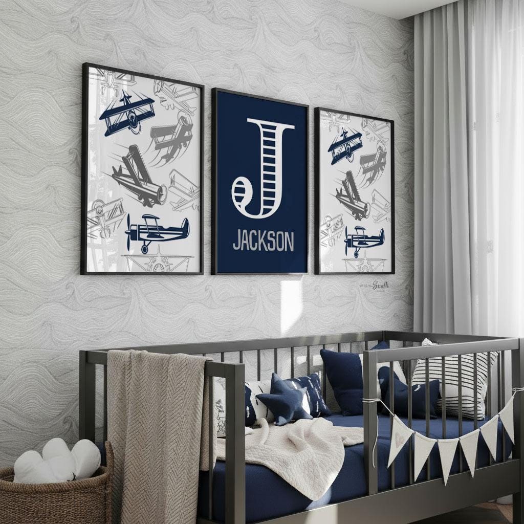 Airplane nursery art, boys airplane art, boys airplane nursery, airplane art for boys, aviation nursery, airplane boys art, airplane baby