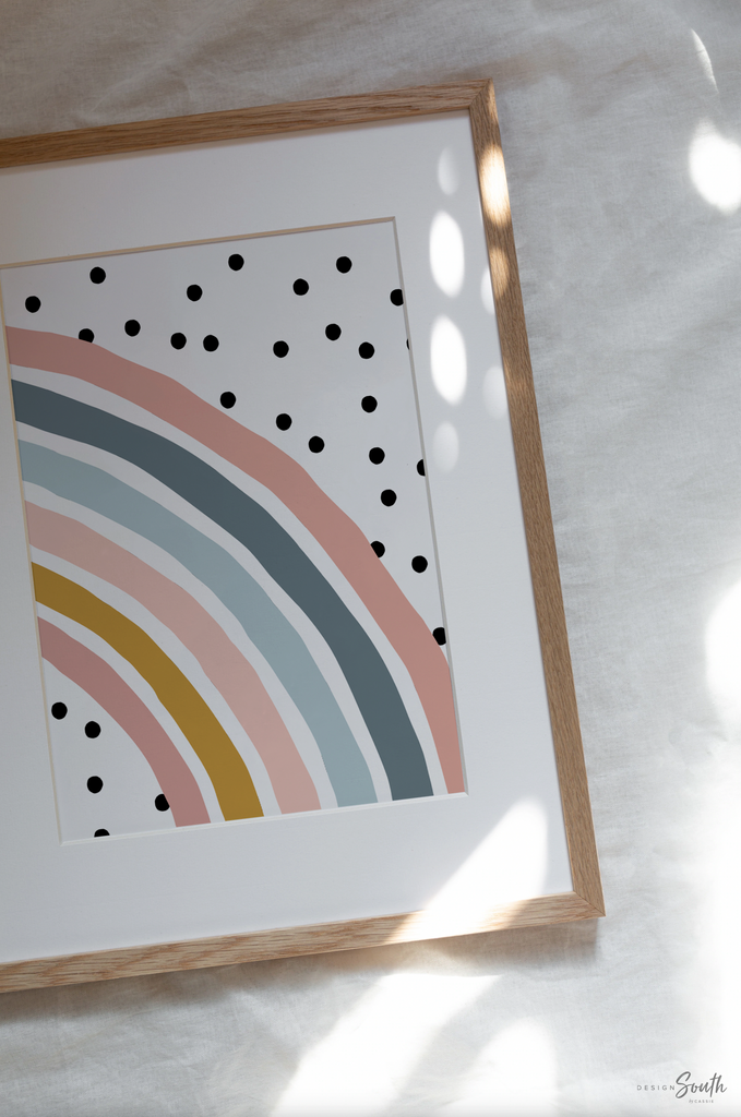 Personalized name print matching rainbow, girl nursery art, little girl bedroom wall art, baby girl nursery initial name gift, rainbow room