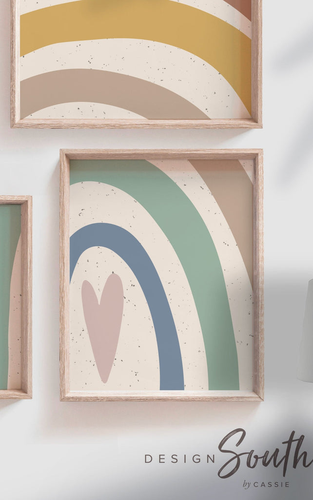 Neutral nursery decor, earthy neutral tones, kids neutral wall art, neutral boho rainbow kids baby children, art gender neutral prints
