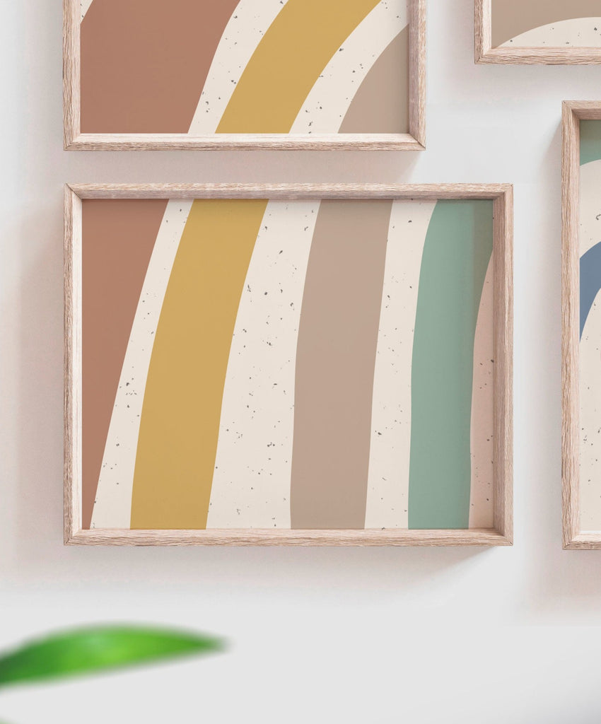 Neutral nursery decor, earthy neutral tones, kids neutral wall art, neutral boho rainbow kids baby children, art gender neutral prints
