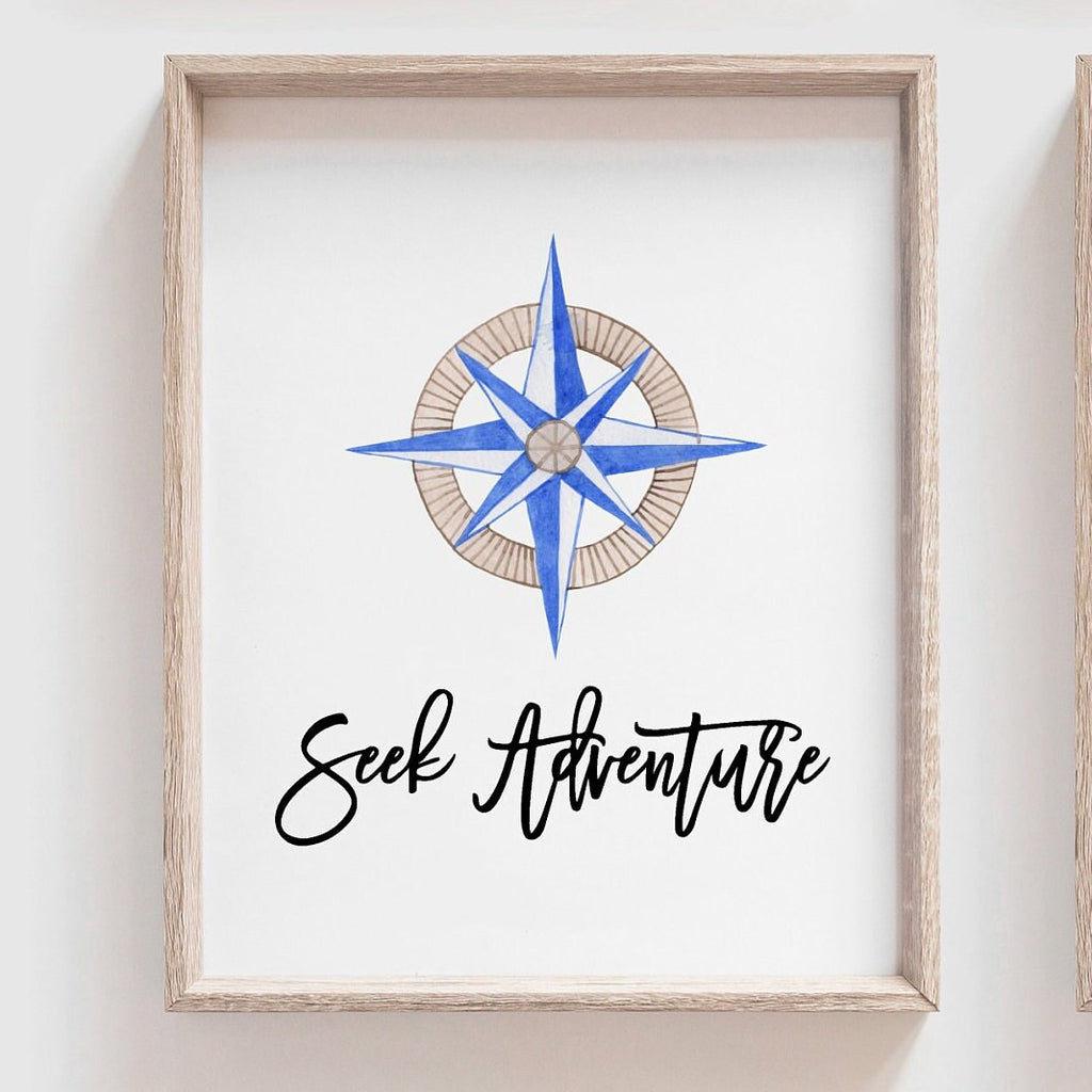 Boy nautical nursery decor, sea baby navy blue nursery, art prints for baby boy, anchor compass sailboat, ocean nursery, nautical baby boy