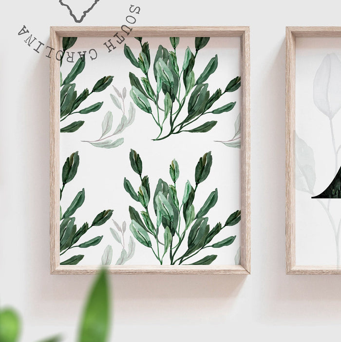 Botanical nursery art prints, modern floral art, girls floral nursery art, botanical watercolor, girls tropical nursery, botanical wall art