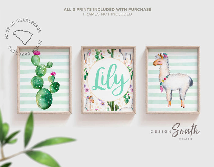 Llama nursery decor, llama nursery art, llama theme, llama baby decor, llama print, llama wall art, girl nursery prints, alpaca nursery art