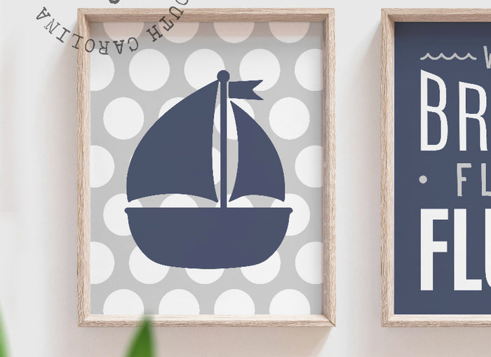 Navy and gray boys bathroom, boys bathroom art, boys bathroom decor, wash brush floss flush, boys navy bathroom, navy bathroom art, navy art