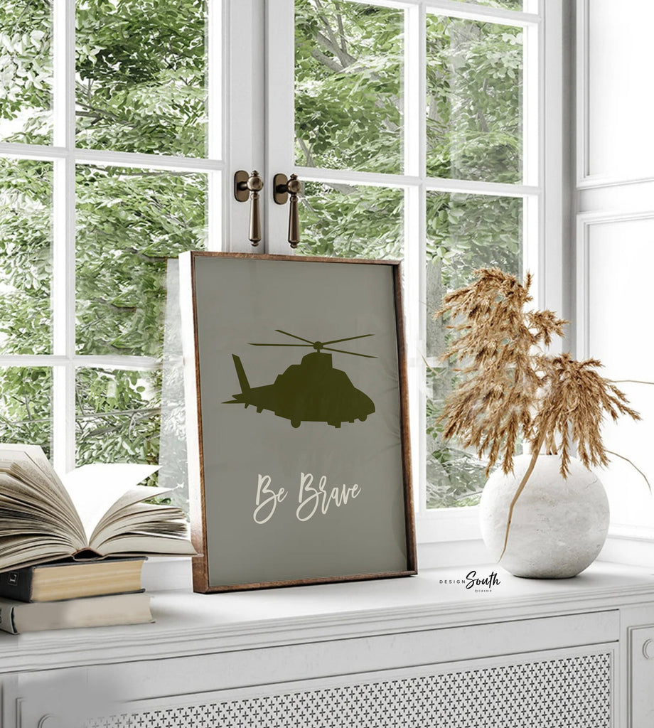 Army wall art, prints for kids, positive affirmation print, military style prints, military style theme room, boys prints, boys army decor – unframed wall art print for kids room or nursery.