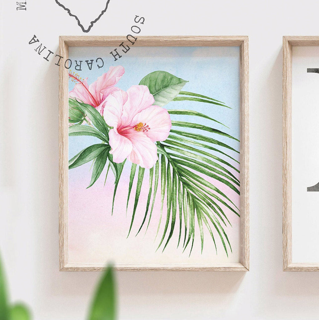 Zoo animal art, baby girl animal nursery, tropical jungle animal wall art for nursery, animal decor girl gift baby shower, girl bedroom art