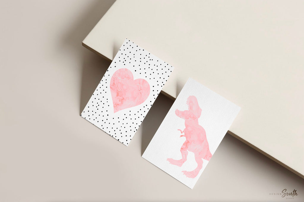 Girl dinosaurs hearts rainbows, girl pink dinosaur themed nursery, girl dinosaur bedroom wall art, pink dinosaurs, 6 girly dinosaur prints