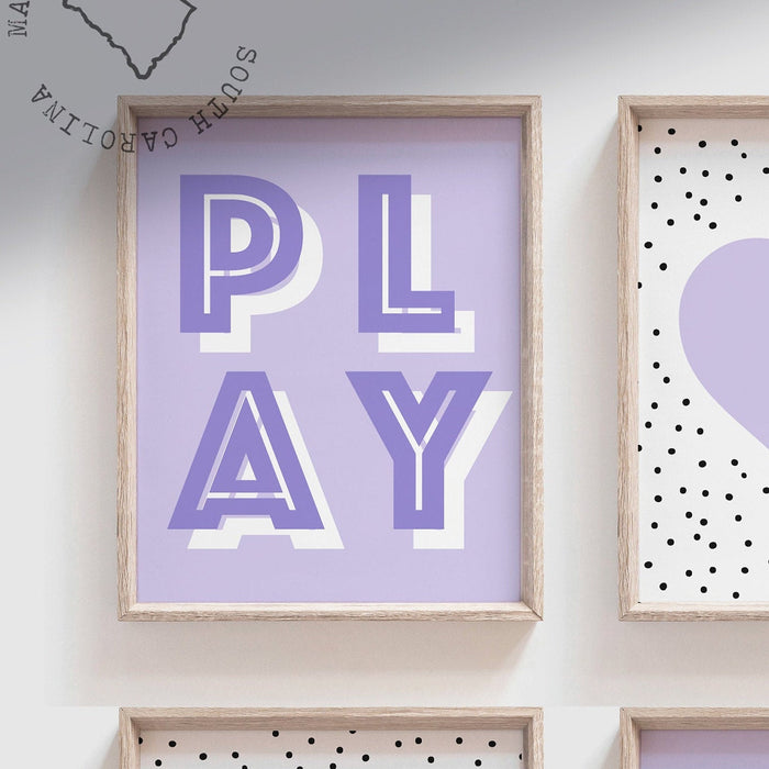 Lilac & Lavender Girls' Room Wall Art — Purple Playroom Prints
