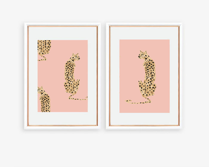 Cheetah nursery print, nursery animals print, nursery wall art, safari animal prints, cheetah print, poster print pink cheetah little girl