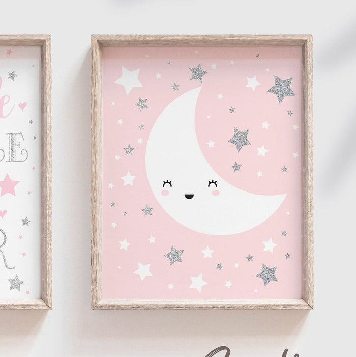 Nursery prints, nursery wall art, twinkle twinkle little star, nursery decor, pink wall art, nursery quote print, baby girl nursery decor