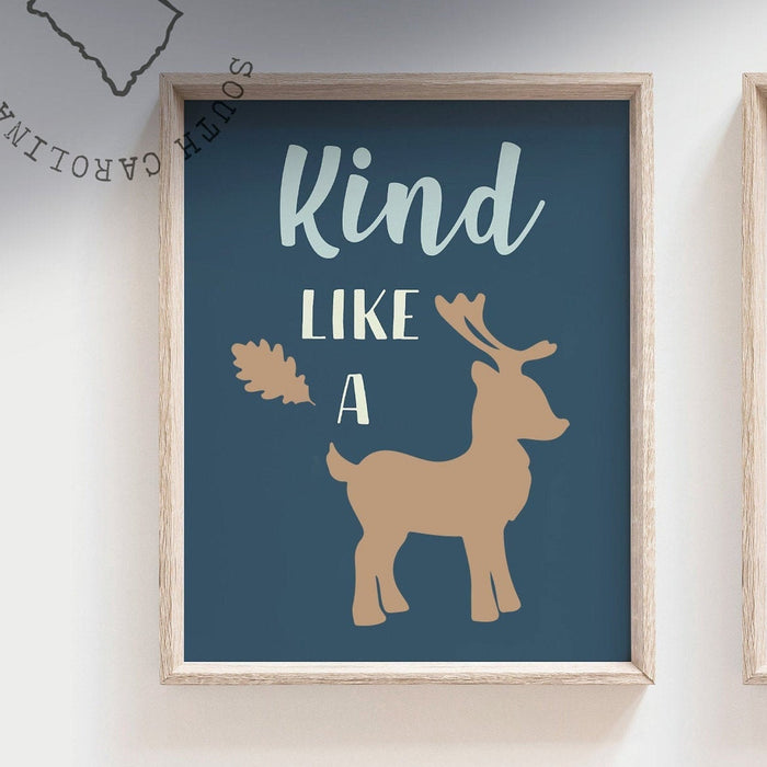 Baby boy nursery rustic woodland animals, bear owl deer kids wall art prints, navy blue woodland, boy wall decor ideas, animals wall art