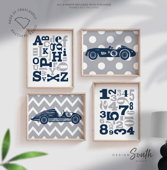 Boys racing nursery, boys race car nursery, baby race car nursery, baby boy racing, race car nursery decor, race car nursery art, racing art – unframed wall art print for kids room or nursery.