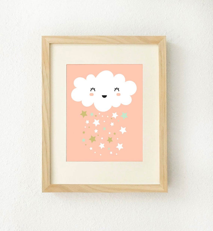 Mint peach and gold nursery, baby girl mint, baby girl peach, gold and peach, moon and stars, star nursery, baby star art, baby star decor