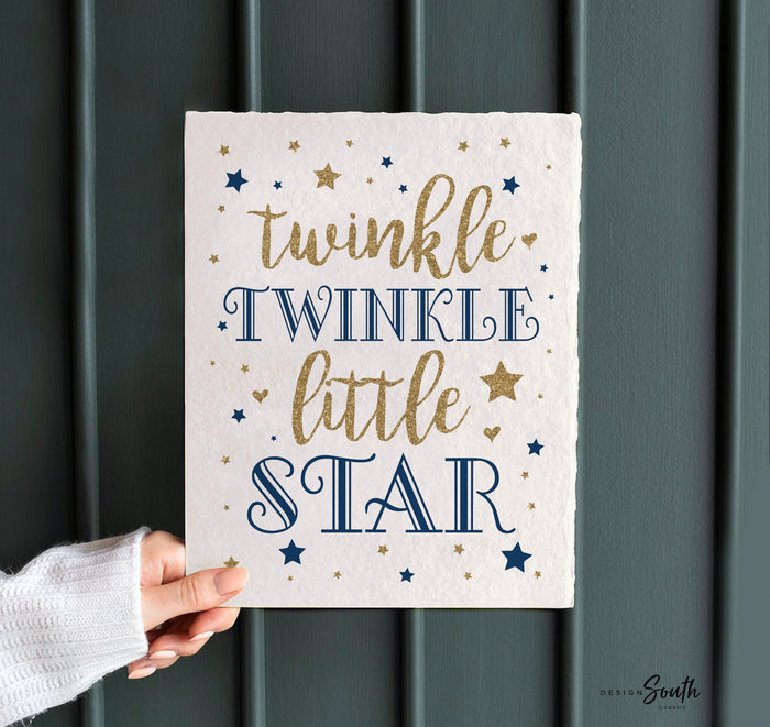 Moon stars nursery, celestial nursery boy, navy blue gold, moon stars & clouds, baby boy art, star moon baby decor, celestial art wall decor