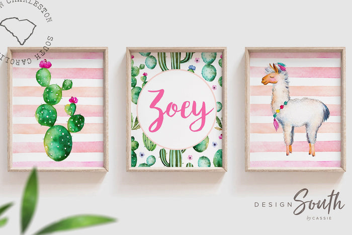 Llama nursery decor, llama nursery art, llama theme, llama baby decor, llama print, llama wall art, girl nursery prints, alpaca nursery art
