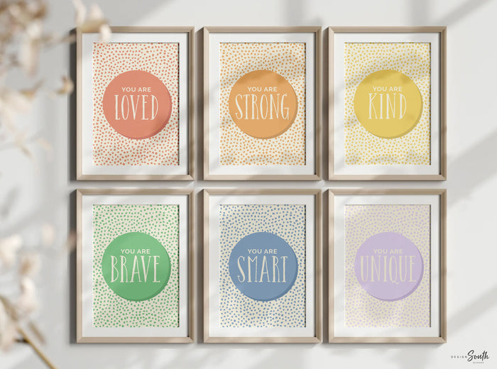 Modern kid art, children's wall art gender neutral, kids playroom decor ideas, neutral wall art for children, kid room prints, set 6 posters
