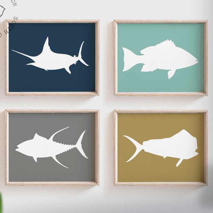 Offshore fishing, offshore fish, boys saltwater fish wall art, marlin nursery, boys fishing theme, fish nursery art boys, marlin fish decor