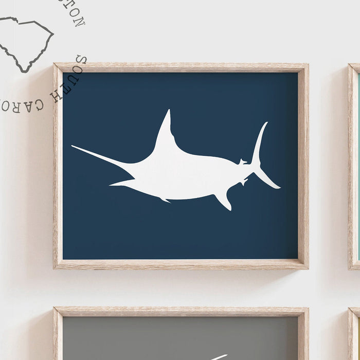 Offshore fishing, offshore fish, boys saltwater fish wall art, marlin nursery, boys fishing theme, fish nursery art boys, marlin fish decor