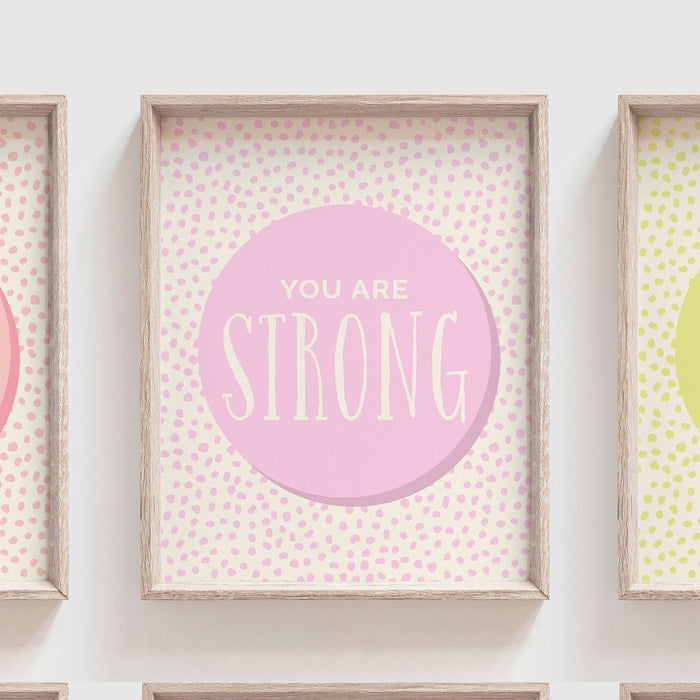 Modern kid art, children's wall art quotes, girl playroom decor ideas, wall art girl room, kid room prints, set 6 pink poster affirmations