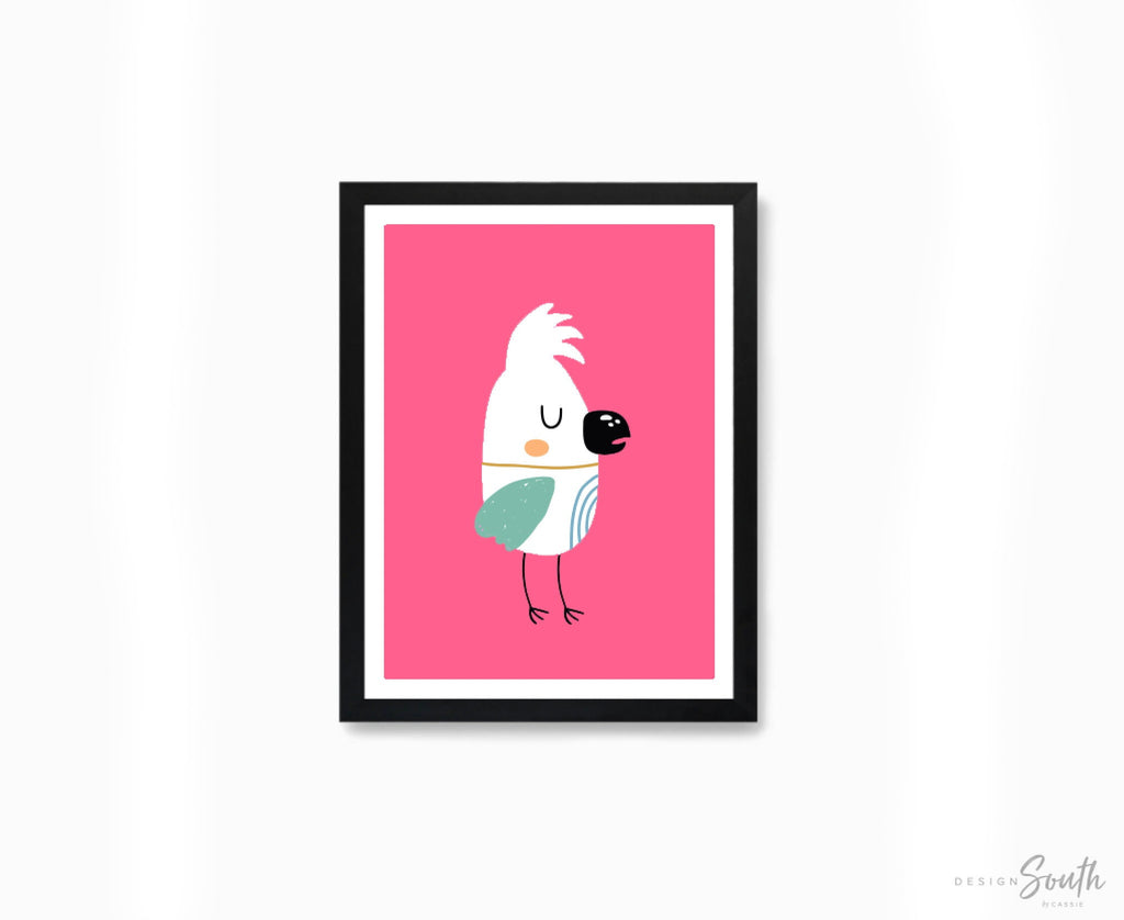 Toucan bird prints, wall art tropical bird, pink tropical wall art, pink yellow green bright tropical art, modern trendy bright art set of 3