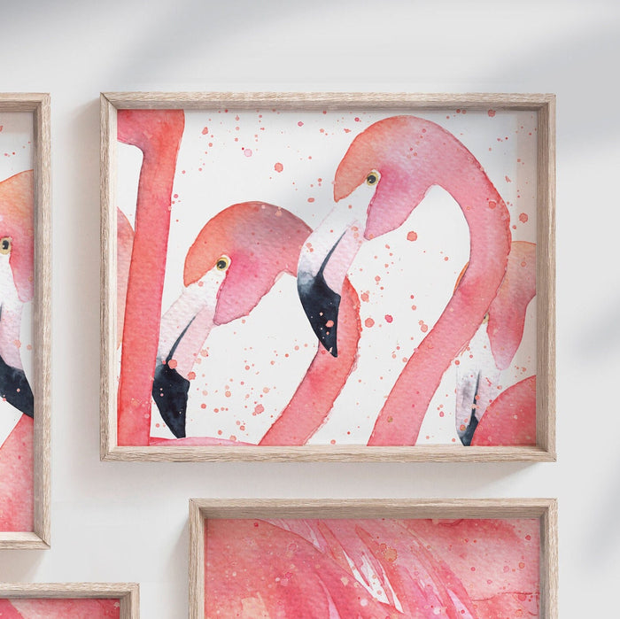 Pink flamingo wall art, little girl room art pink flamingos, pink flamingo nursery wall ideas, pink flamingo decor, wall art for girls room