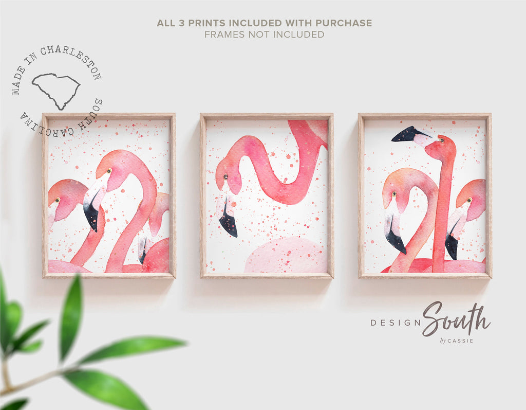 Pink flamingo wall art, little girl room art pink flamingos, pink flamingo nursery wall ideas, pink flamingo decor, wall art for girls room