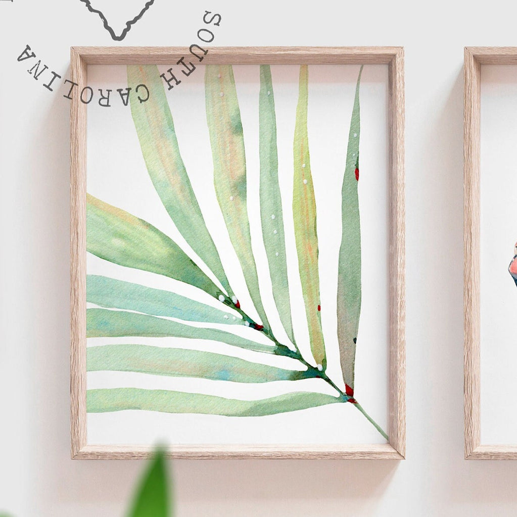 Stand tall little darling, tropical palm flamingo nursery, above crib tropical theme, flamingo art, newborn flamingo nursery pink and green