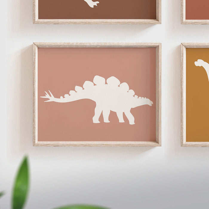 Boho dinosaur art, gender neutral dinosaur, contemporary boho dinosaur wall art, dinosaur neutral poster, dinosaur themed bedroom muted boho