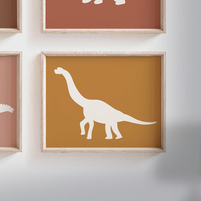 Boho dinosaur art, gender neutral dinosaur, contemporary boho dinosaur wall art, dinosaur neutral poster, dinosaur themed bedroom muted boho