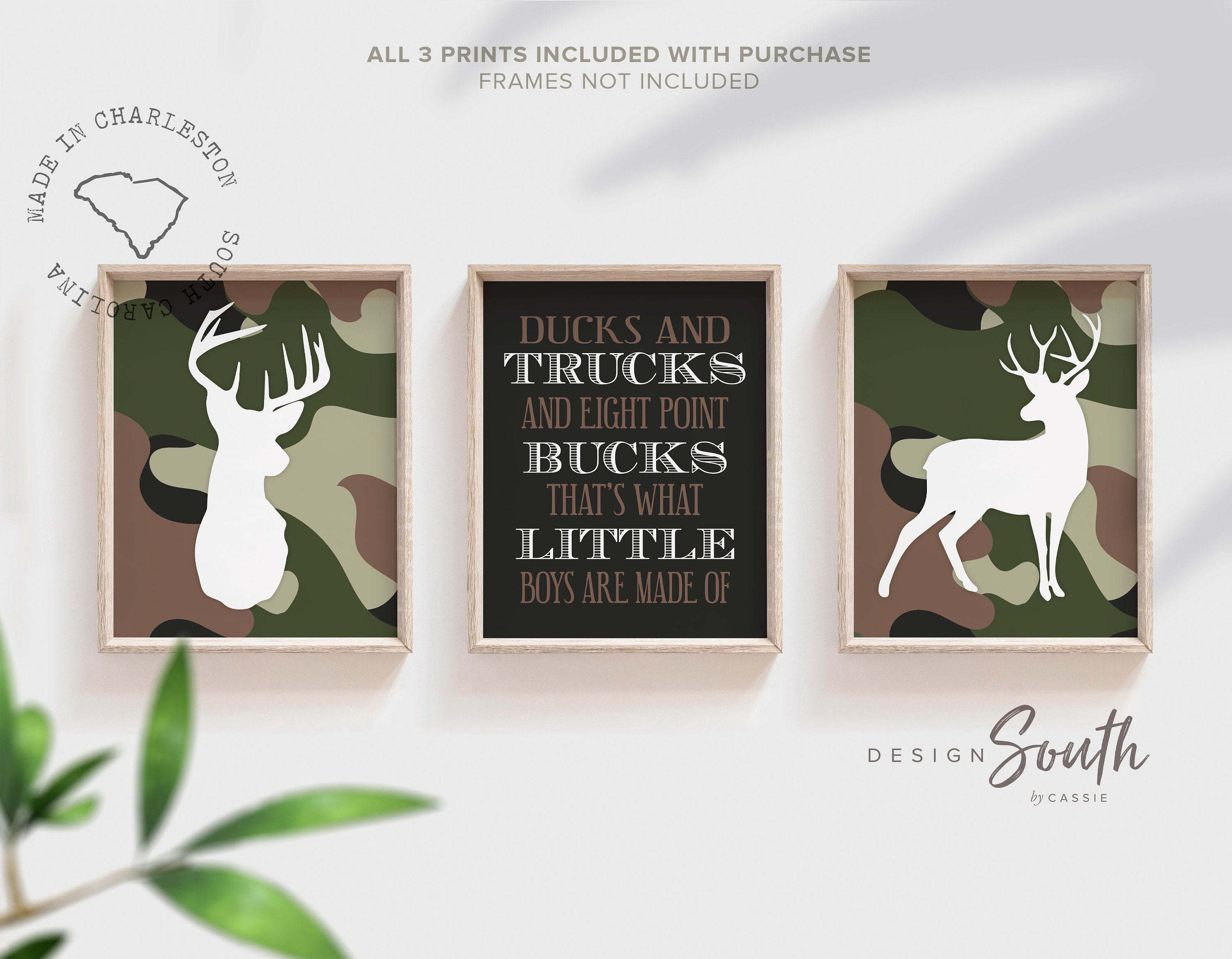 Buck deer nursery decor wall, ducks trucks bucks kids quote art