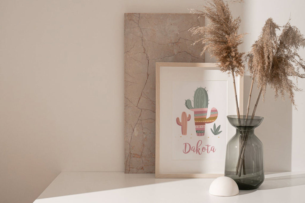 Boho nursery decor, boho nursery wall art idea, print set llama mauve pink succulents, llama themed baby room, wall decor girl bedroom llama