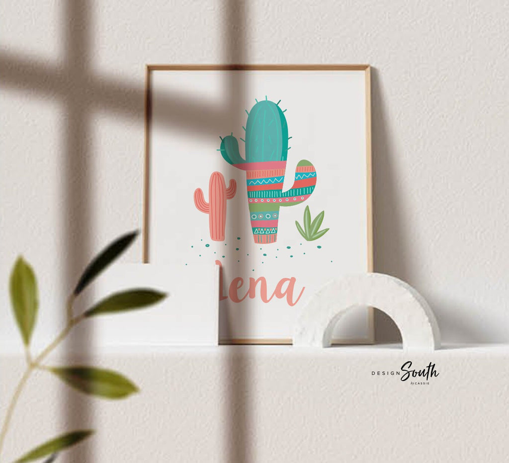 Llama themed girls bedroom, boho chic nursery art prints, llama alpaca accessories decorations, custom kids llama cactus gift personalized