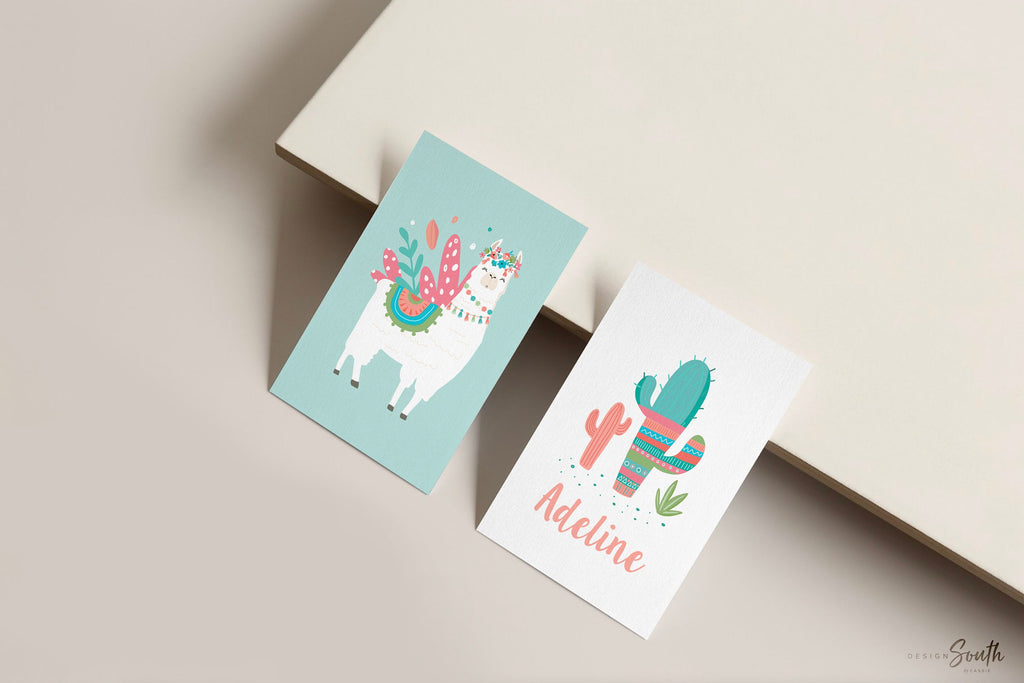 Llama themed girls bedroom, boho chic nursery art prints, llama alpaca accessories decorations, custom kids llama cactus gift personalized