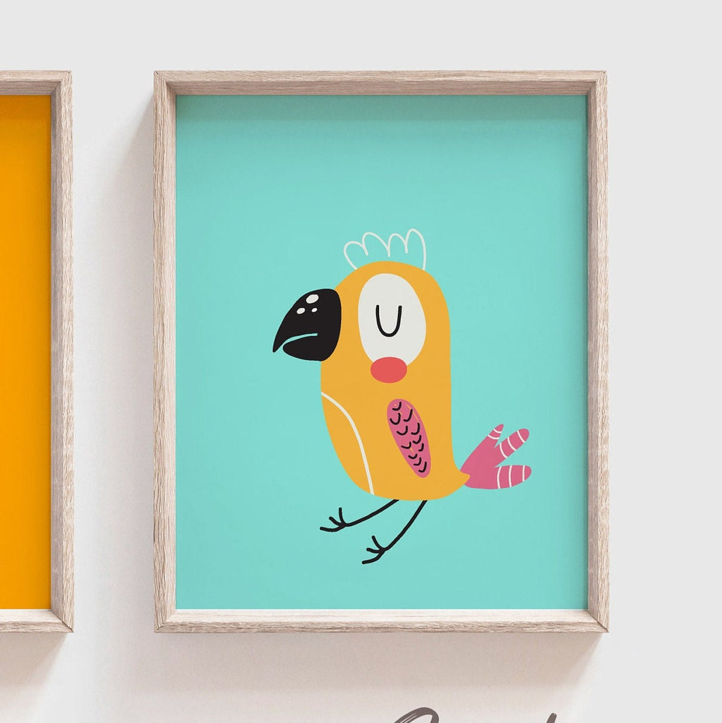 Tropical room art, jungle bird art, tropical vibe art prints, colorful bird art, jungle art, tropical bird prints set of 3, exotic bird room