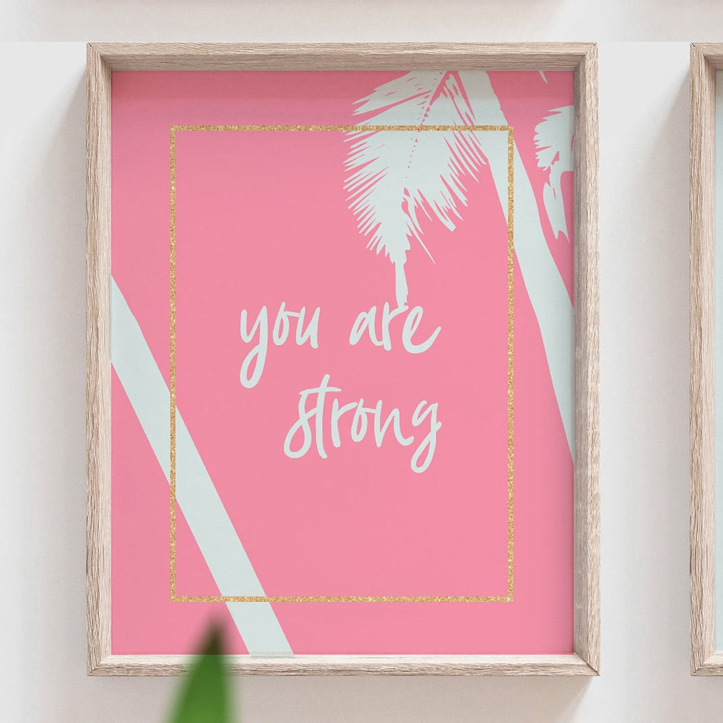 Pink gold nursery decor, flamingo prints, tropical print, pink wall decor for nursery bedroom or playroom, tropical themed gallery wall baby