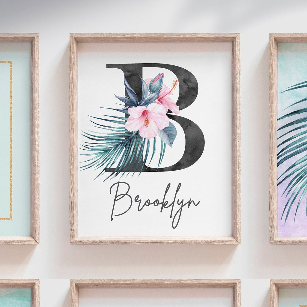 Teal pink and gold nursery, teal gold pink girl's room wall art, little girl tropical decor, beautiful girl you can do amazing things quote