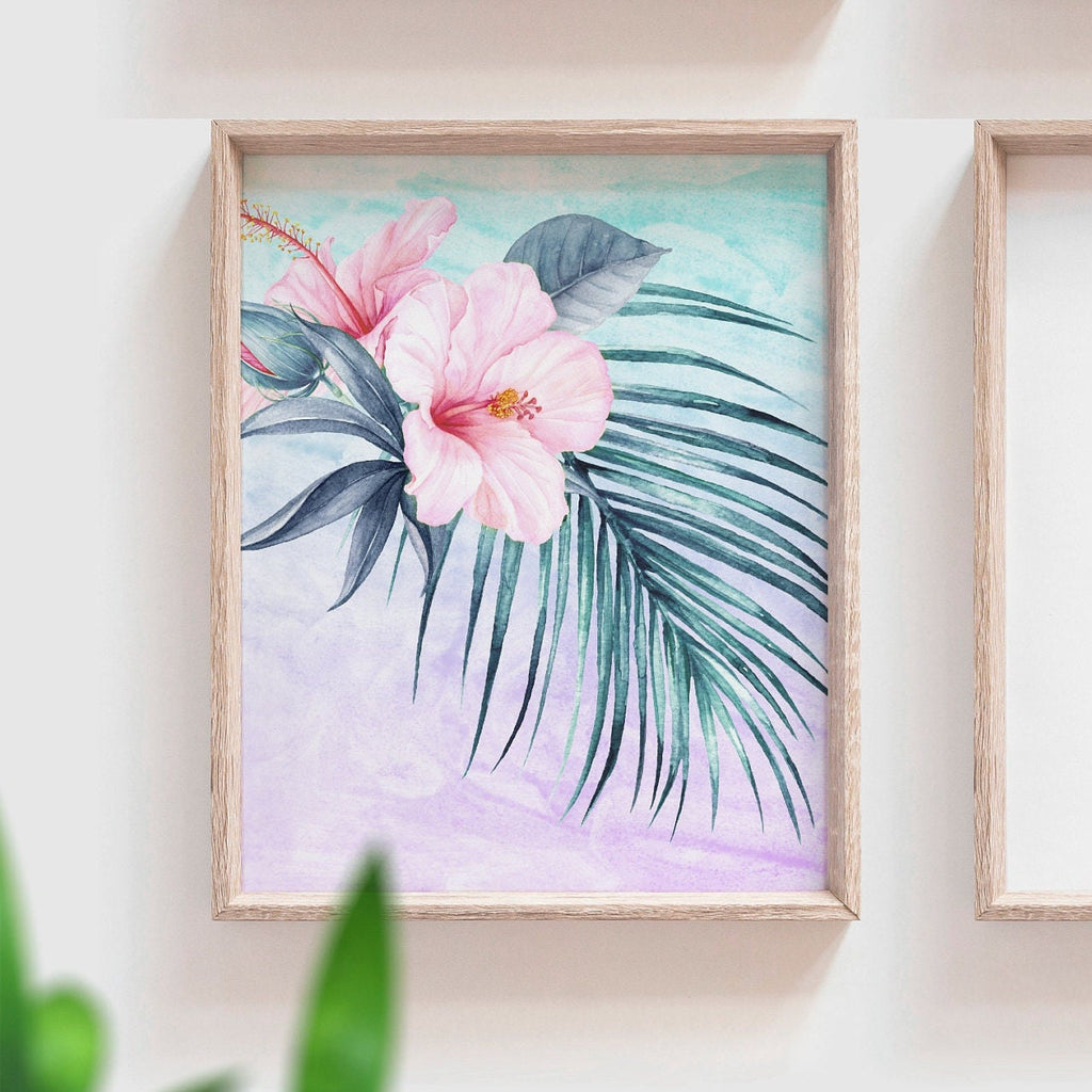 Teal pink and gold nursery, teal gold pink girl's room wall art, little girl tropical decor, beautiful girl you can do amazing things quote