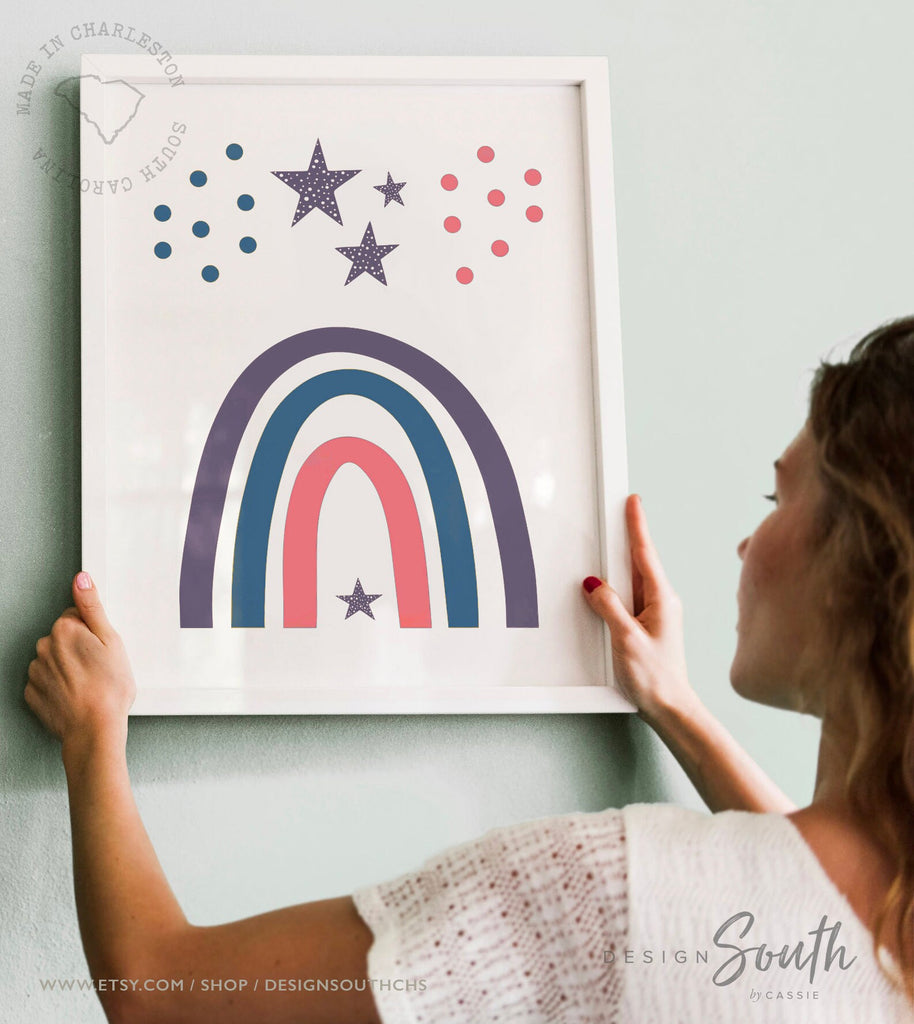 Girls bedroom nursery or playroom wall decor, pink purple dinosaur print set for girls, wall art for girls room, happy inspirational prints