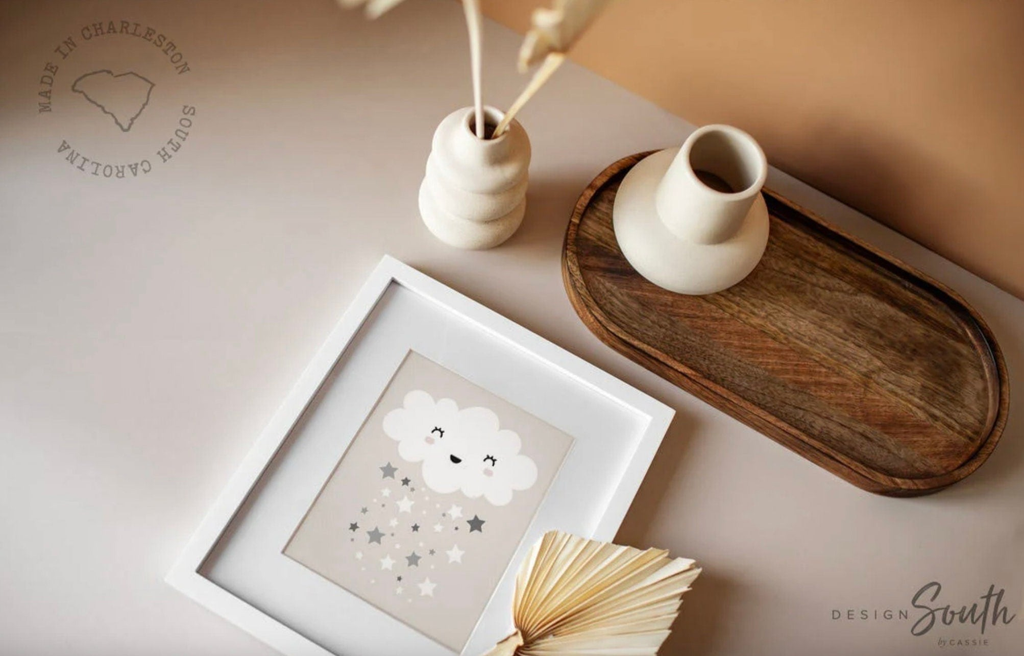 Dream big little ones, quote for twins, twin decor, twin nursery art, twins, boy girl twins, gray star twins cloud moon, twin art neutral