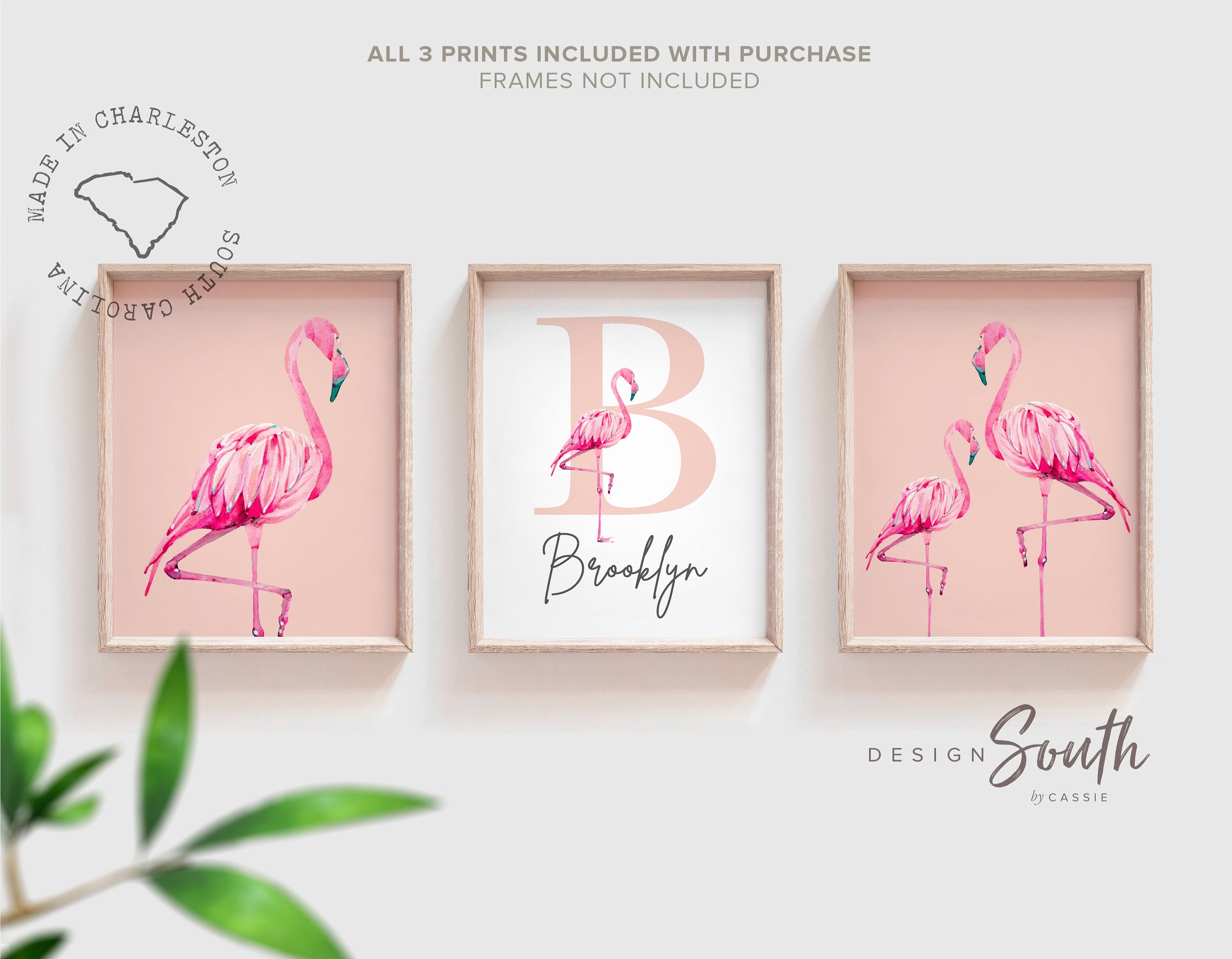 Tropical flamingo nursery, pink trendy nursery tropical baby, modern t –  Design South