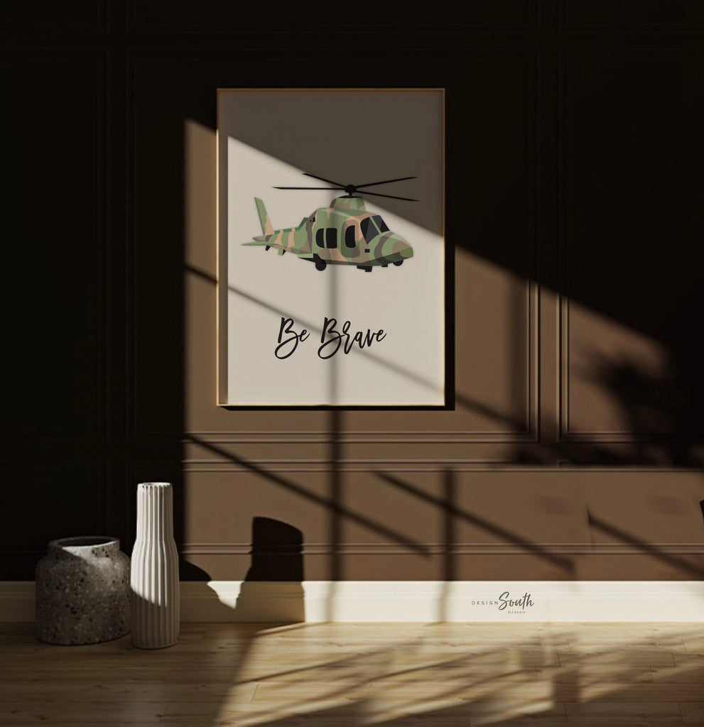 Army vehicles boys wall art set, soldier military tank truck helicopter, boys bedroom wall art print decor army marine troop, playroom army – unframed wall art print for kids room or nursery.