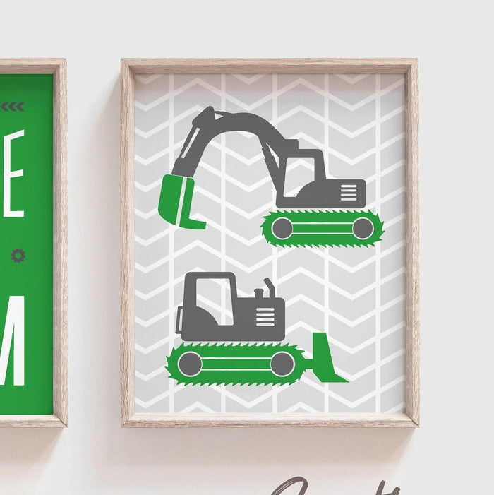 Tractors baby boy quote, boys bedroom wall construction theme posters, baby shower construction gift, birthday party construction theme gift